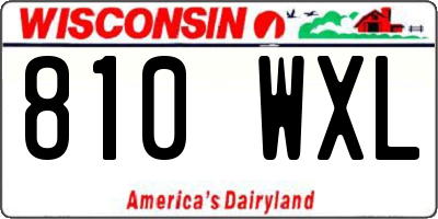 WI license plate 810WXL