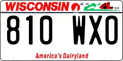 WI license plate 810WXO