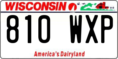 WI license plate 810WXP