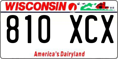 WI license plate 810XCX