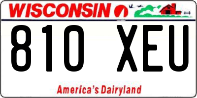WI license plate 810XEU
