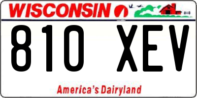 WI license plate 810XEV