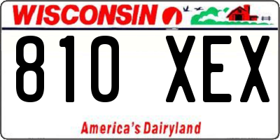 WI license plate 810XEX