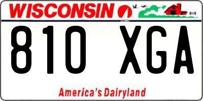 WI license plate 810XGA