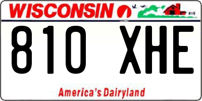 WI license plate 810XHE