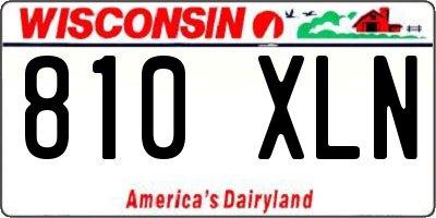 WI license plate 810XLN