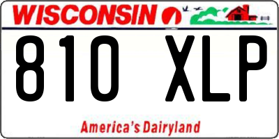 WI license plate 810XLP