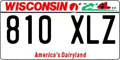 WI license plate 810XLZ