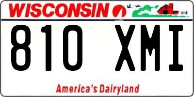WI license plate 810XMI