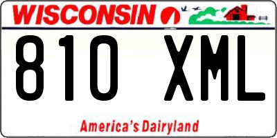 WI license plate 810XML