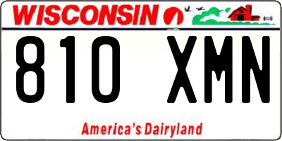 WI license plate 810XMN