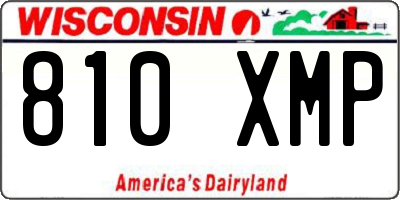 WI license plate 810XMP