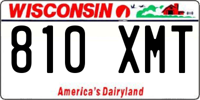 WI license plate 810XMT