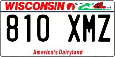 WI license plate 810XMZ