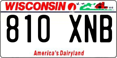 WI license plate 810XNB
