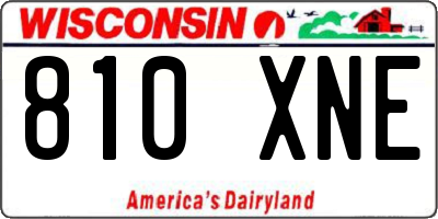 WI license plate 810XNE