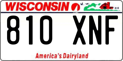 WI license plate 810XNF