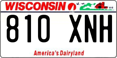 WI license plate 810XNH