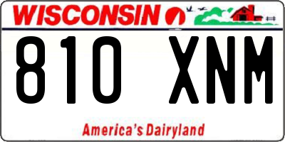 WI license plate 810XNM