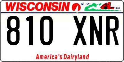 WI license plate 810XNR