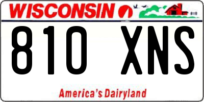 WI license plate 810XNS
