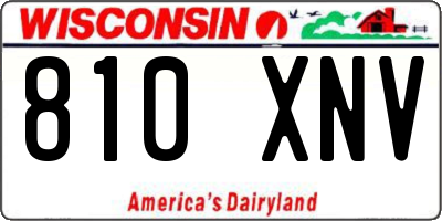 WI license plate 810XNV