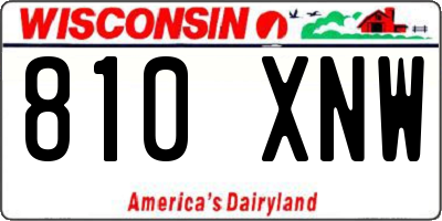 WI license plate 810XNW