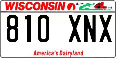 WI license plate 810XNX