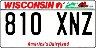 WI license plate 810XNZ