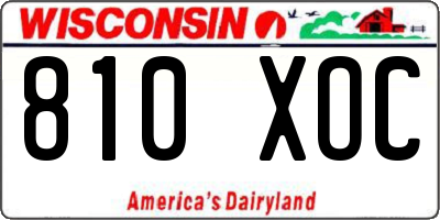 WI license plate 810XOC