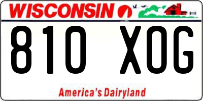 WI license plate 810XOG