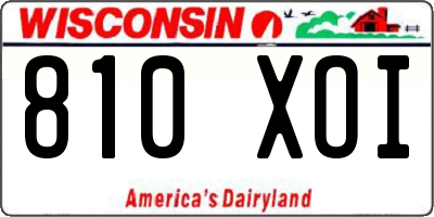 WI license plate 810XOI