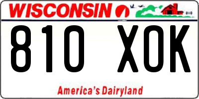 WI license plate 810XOK