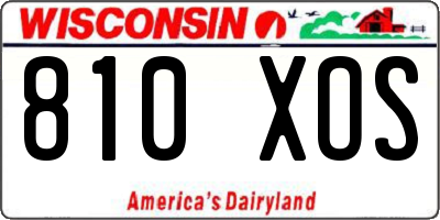 WI license plate 810XOS