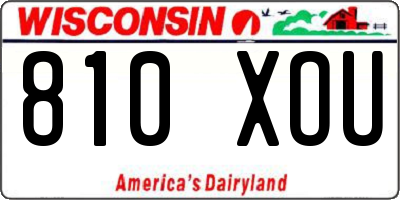 WI license plate 810XOU