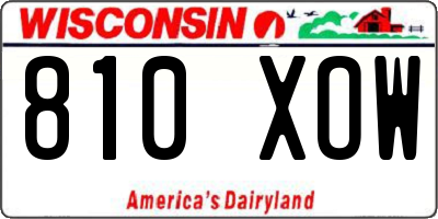 WI license plate 810XOW