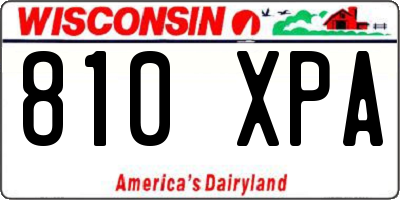 WI license plate 810XPA