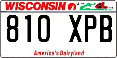 WI license plate 810XPB
