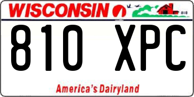 WI license plate 810XPC