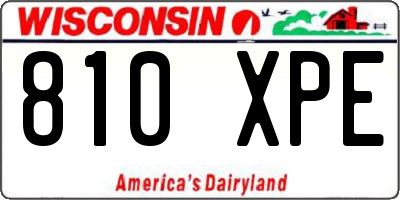 WI license plate 810XPE