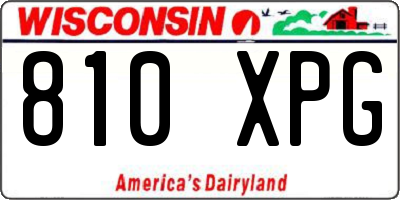 WI license plate 810XPG