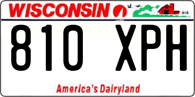 WI license plate 810XPH