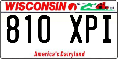 WI license plate 810XPI
