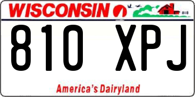 WI license plate 810XPJ