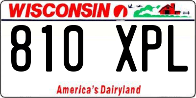 WI license plate 810XPL