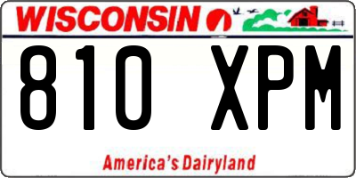 WI license plate 810XPM