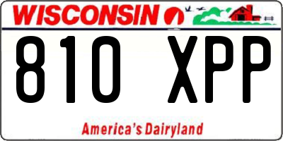 WI license plate 810XPP