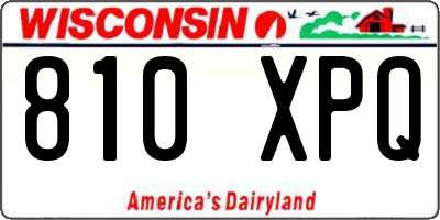 WI license plate 810XPQ