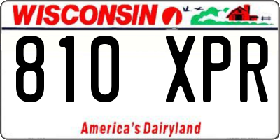WI license plate 810XPR