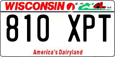 WI license plate 810XPT